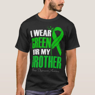 Camiseta Eu Uso Verde Para o Meu Irmão Consciencialização d