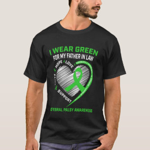 Camiseta Eu Uso Verde Pelo Meu Sogro Paralisia Cerebral A