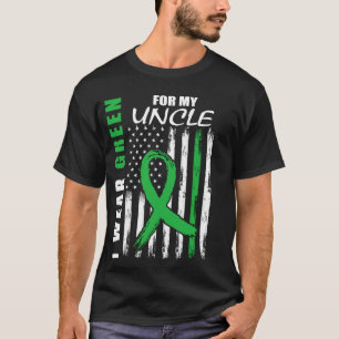 Camiseta Eu Uso Verde Pelo Meu Tio Conscientização da Paral