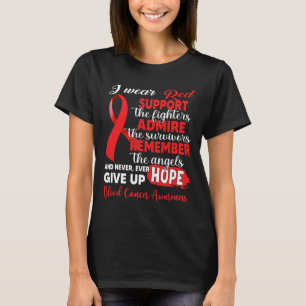 Camiseta Eu Uso Vermelho Apoio Os Lutadores Conscientização