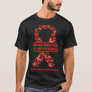 Camiseta Eu Uso Vermelho Para a Conscientização da Doença C