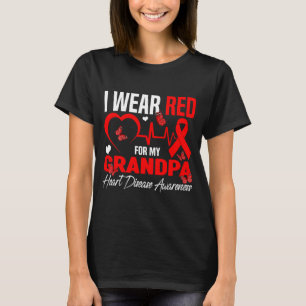 Camiseta Eu Uso Vermelho Para a Conscientização da Doença C