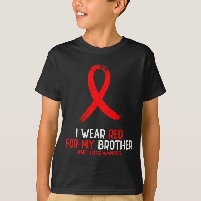 Camiseta Eu Uso Vermelho Para a Conscientização da Doença C (Frente)