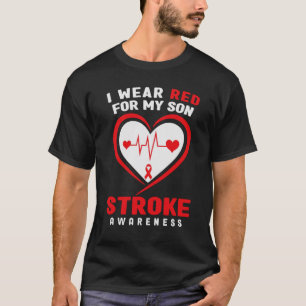 Camiseta Eu uso Vermelho para a Conscientização do AVC do M