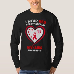 Camiseta Eu Uso Vermelho para a Conscientização do HIVAIDS