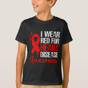 Camiseta Eu Uso Vermelho Para Apoio Familiar à Conscientiza