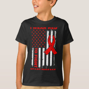 Camiseta Eu Uso Vermelho Para Combater a Consciência da Doe