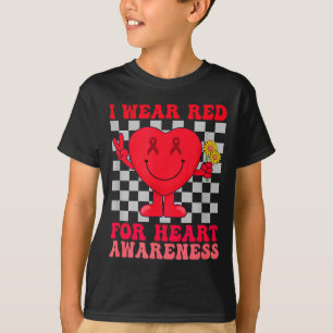 Camiseta Eu Uso Vermelho Para Conscientização Sobre Doenças