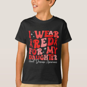 Camiseta Eu Uso Vermelho Para Minha Filha Retro Chd Consciê