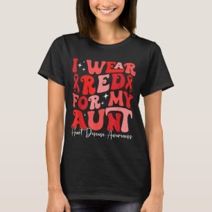 Camiseta Eu Uso Vermelho Para Minha Tia Retro Chd Conscienc
