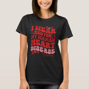 Camiseta Eu Uso Vermelho Pela Minha Mamaw Dizer Doença Card