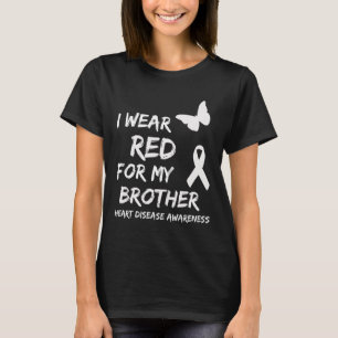 Camiseta Eu Uso Vermelho Pelo Laço do Meu Irmão Doença Card