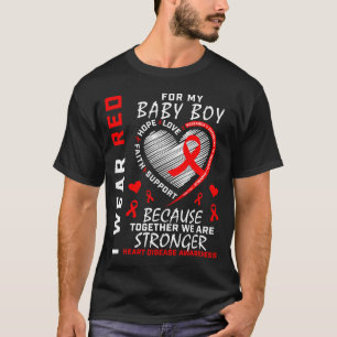 Camiseta Eu Uso Vermelho Pelo Meu Filho Produtos de Conscie