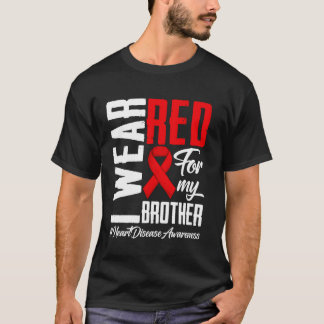 Camiseta Eu Uso Vermelho Pelo Meu Irmão Conscientização sob