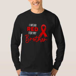 Camiseta Eu Uso Vermelho Pelo Meu Irmão Dia Mundial de Luta