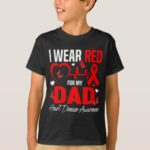 Camiseta Eu Uso Vermelho Pelo Meu Pai Conscientização sobre