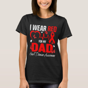 Camiseta Eu Uso Vermelho Pelo Meu Pai Conscientização sobre