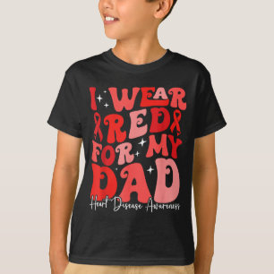 Camiseta Eu Uso Vermelho Pelo Meu Pai Retro Chd Consciencia
