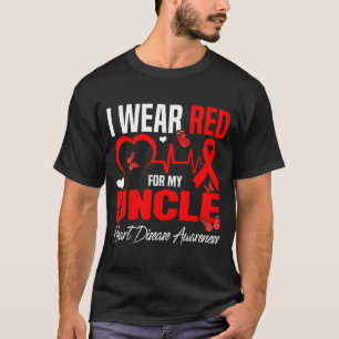 Camiseta Eu Uso Vermelho Pelo Meu Tio Conscientização sobre
