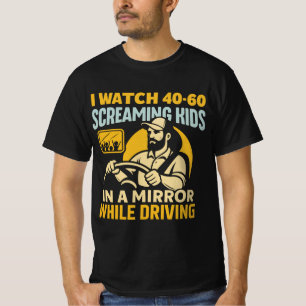 Camiseta Eu Vejo 40 A 60 Crianças Gritando No Espelho Enqua