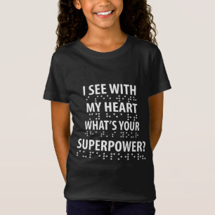 Camiseta Eu Vejo Com Meu Coração - Cegueira Braille