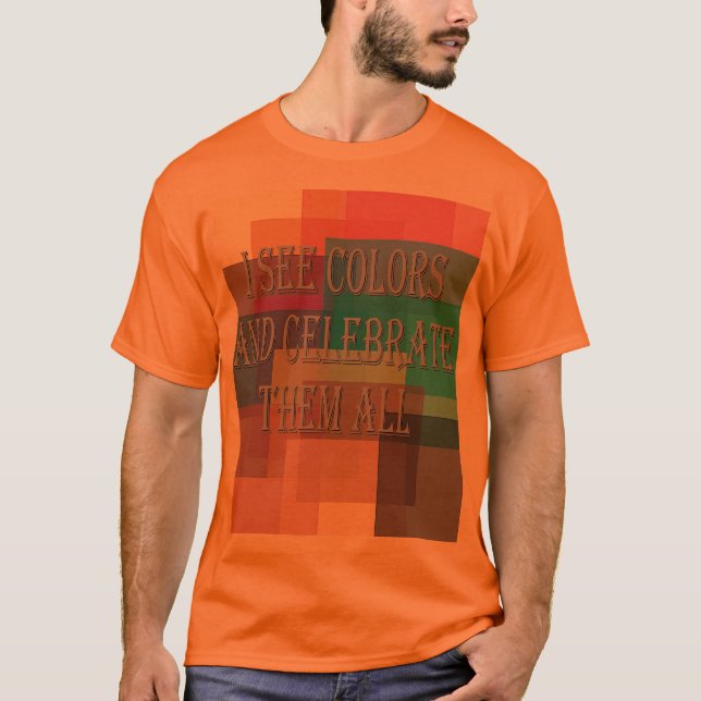 Camiseta Eu Vejo Cores T-Shirt (Frente)