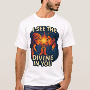 Camiseta "Eu vejo o divino em você" - Conexão espiritual