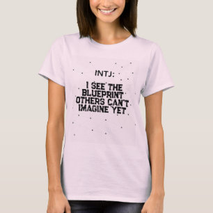 Camiseta Eu vejo o impressão azul