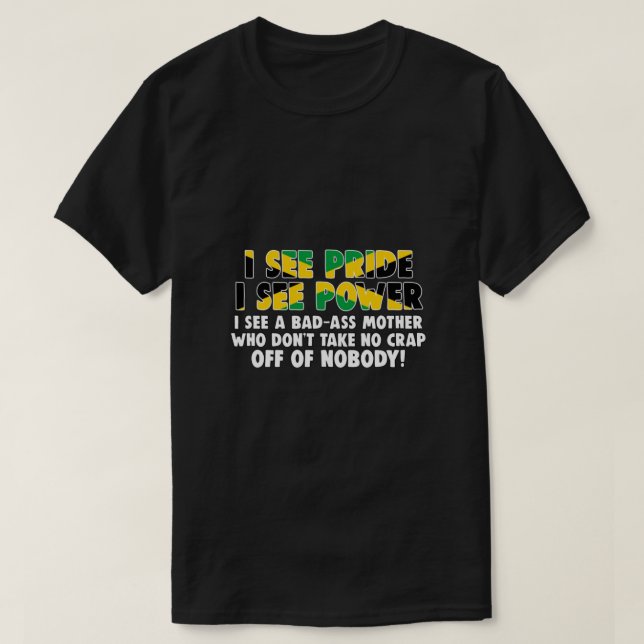 Camiseta Eu vejo Orgulho, eu vejo energia - Legal funcionam (Frente do Design)