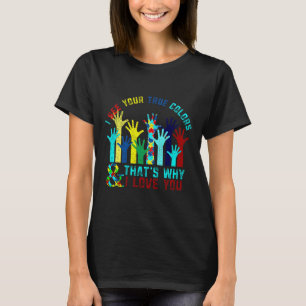 Camiseta Eu Vejo Sua Verdadeira Cores Autismo Consciência