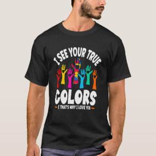 Camiseta Eu Vejo Suas Cores Verdadeiras Autismo