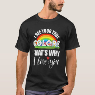 Camiseta Eu Vejo Suas Cores Verdadeiras Autista Panda Fofo