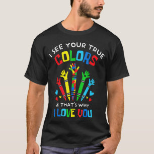 Camiseta Eu Vejo Suas Cores Verdadeiras Puzzle Autismo Home