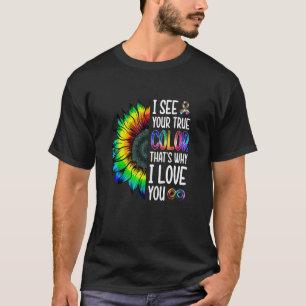 Camiseta Eu Vejo Suas Verdadeiras Cores Autismo Consciência