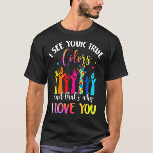 Camiseta Eu Vejo Suas Verdadeiras Cores Puzzle Mundo Consci