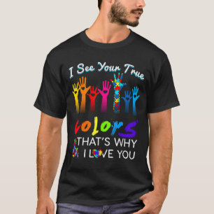 Camiseta Eu Vejo Suas Verdadeiras Mãos Autismo Autismo