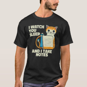 Camiseta Eu Vejo Você Dormindo Polissonografia De Gatos