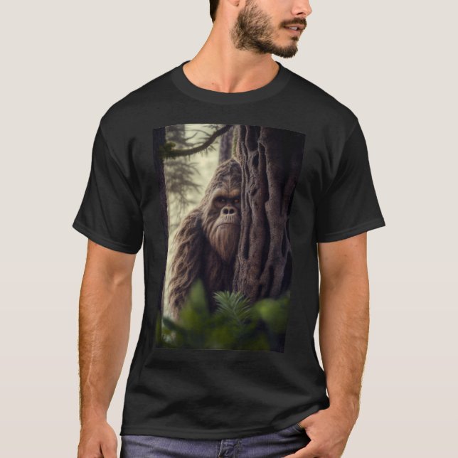 Camiseta Eu Vejo Você/Pé Grande, Sasquatch (Frente)