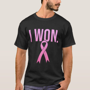 Camiseta Eu Venci o Mês de Conscientização do Câncer de Mam