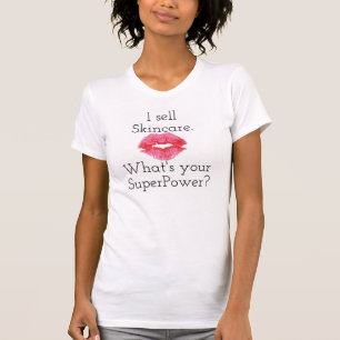 Camiseta Eu vendo Skincare. Que é sua superpotência?