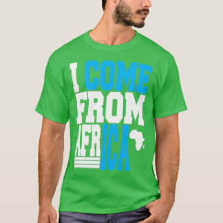 Camiseta Eu venho da África com o mapa da África