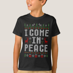 Camiseta Eu venho em paz, sou a Christma Casal da Paz.