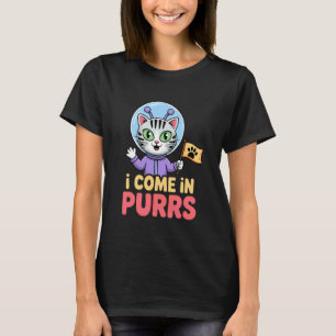 Camiseta Eu Venho em Roncados Gato Alien Divertido Gato Ali