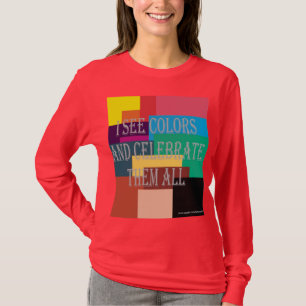 Camiseta Eu ver o t-shirt das cores