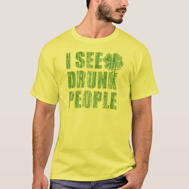 Camiseta Eu ver pessoas bêbedos (Frente)