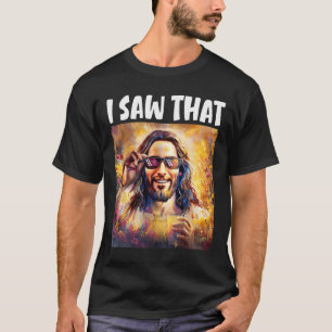 Camiseta Eu Vi Aquela Piada do Meme do Jesus Páscoa Cristão