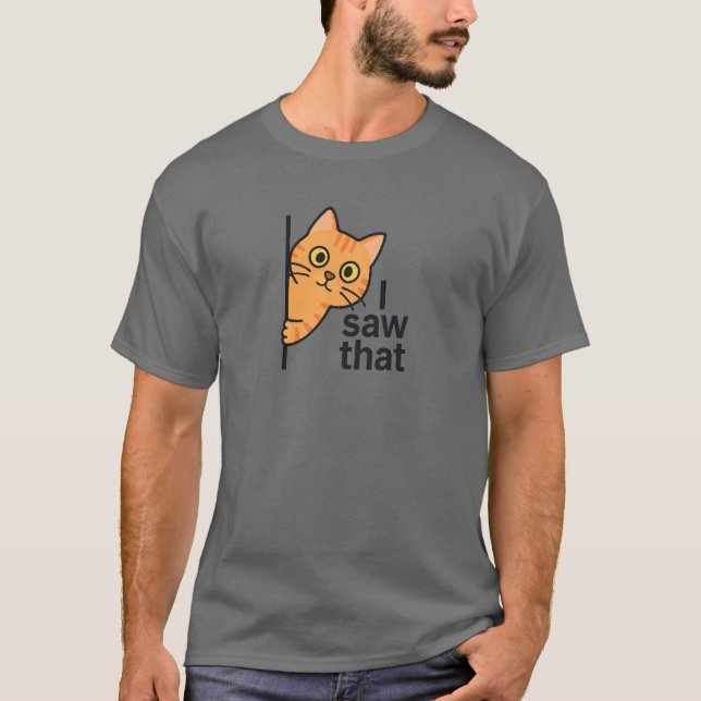 Camiseta Eu Vi Aquele Gato De Tabby Laranja (Frente)