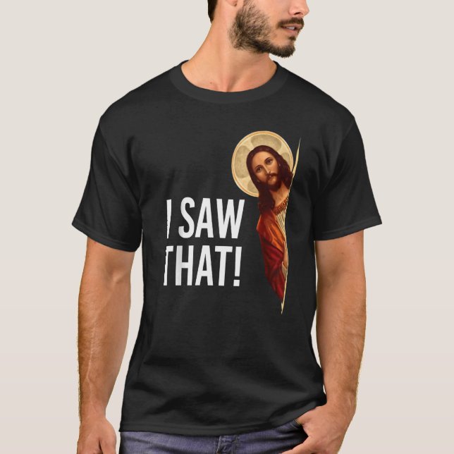 Camiseta Eu Vi Que Jesus Meme Christian Matching (Frente)