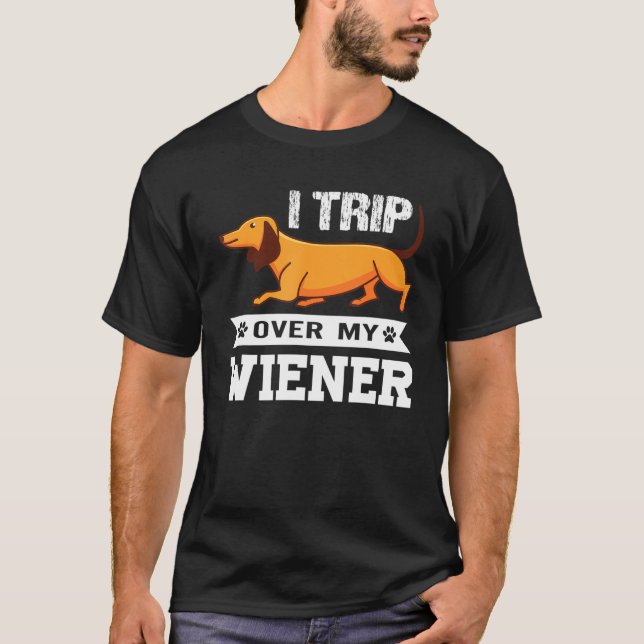 Camiseta Eu Viajei Sobre O Meu Cão De Dachshund Doxie Weine (Frente)