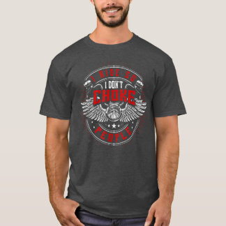 Camiseta Eu viajo para não engasgar Pessoas, motocicleta, b